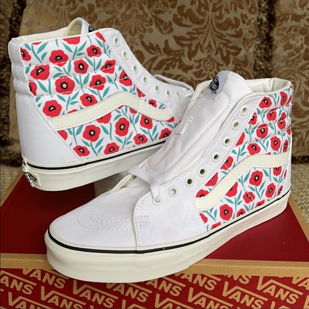 Vans sk8-Hi Flowers True White WMNS